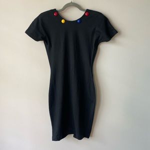 Vintage black dress with bauble detail size small